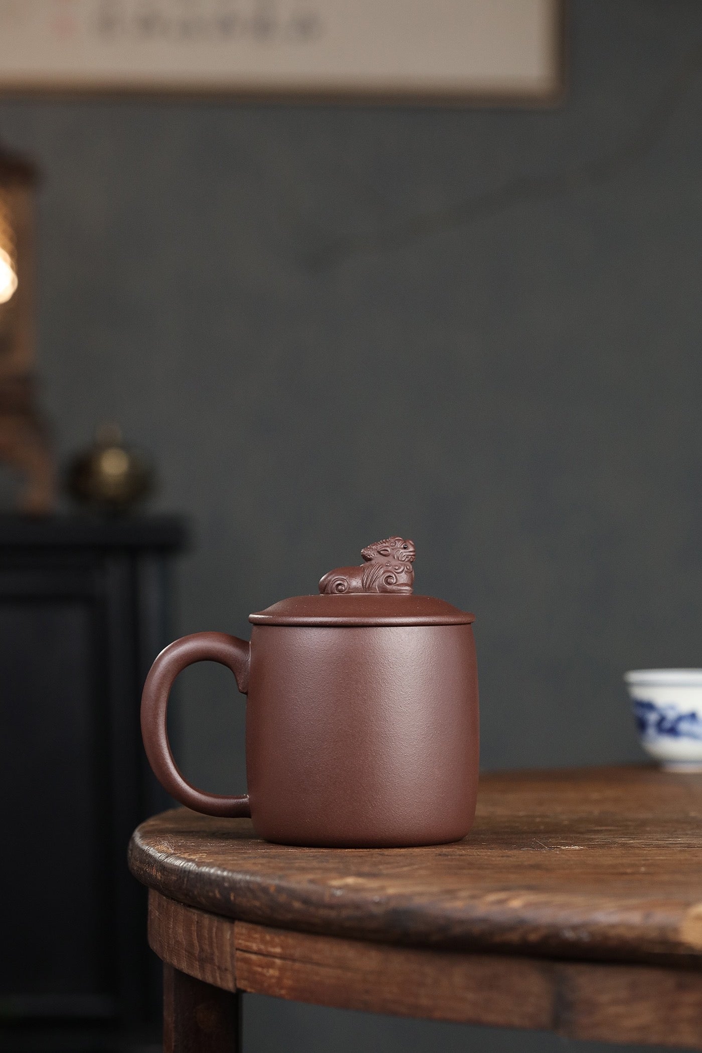 Qilin (麒麟盖杯) Yixing Zisha Covered Teacup 500ML