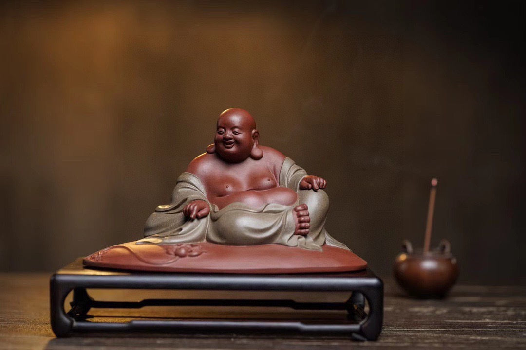 otus Land of Blessings – Maitreya Buddha (莲生福地弥勒佛摆件) Zisha Figurine