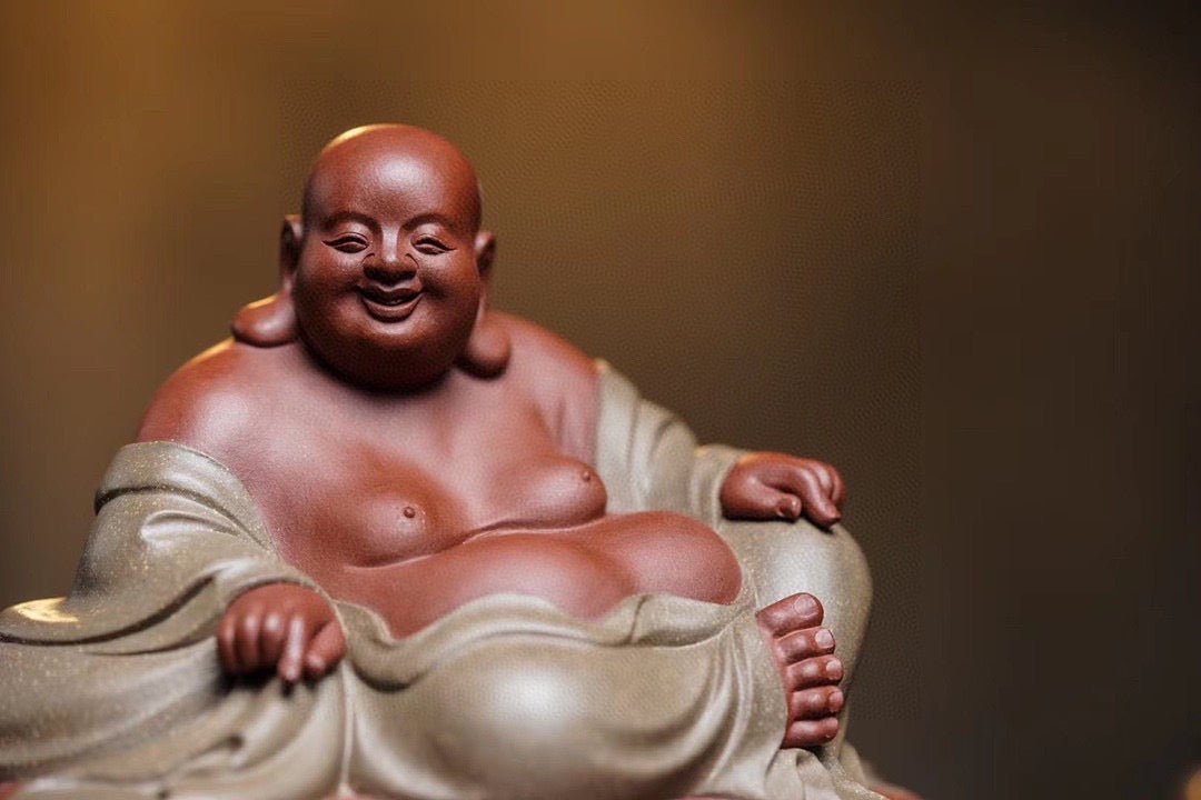 otus Land of Blessings – Maitreya Buddha (莲生福地弥勒佛摆件) Zisha Figurine