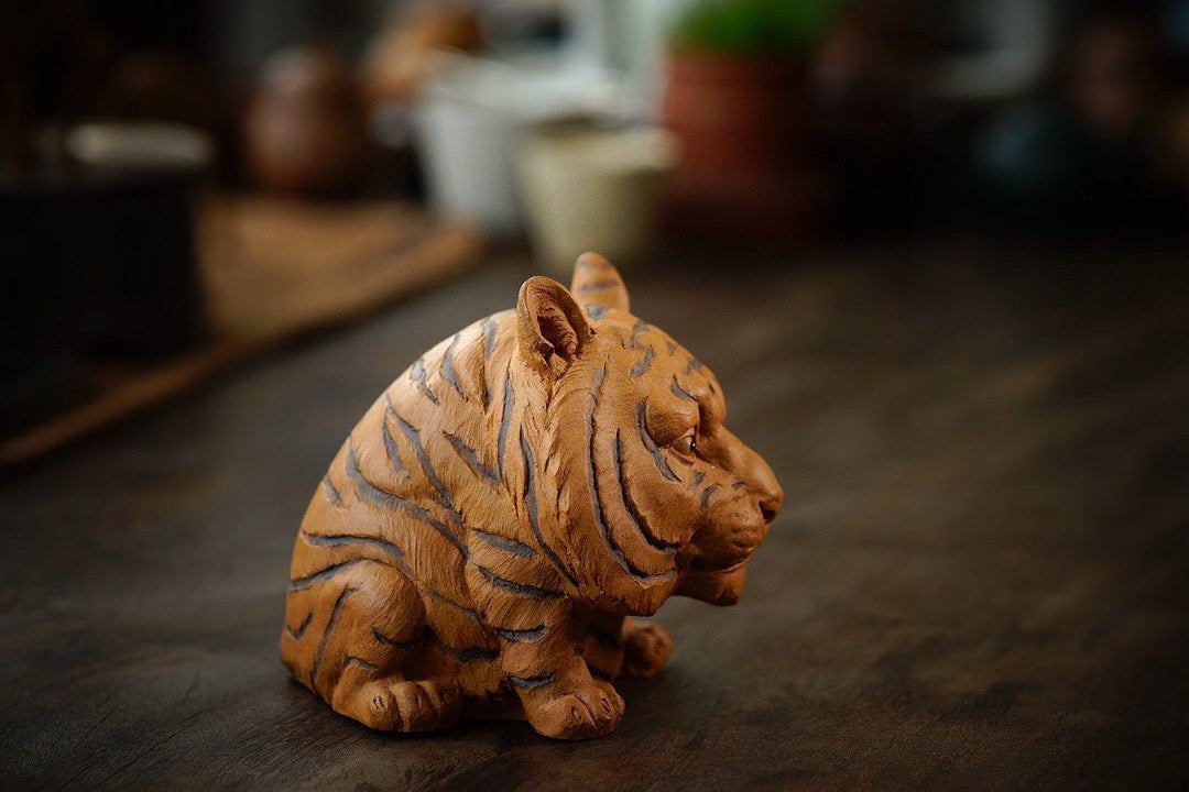 Fortune Guardian Tiger (守财虎) Sculpture Yixing Zisha Teapet