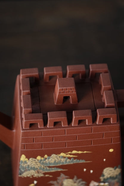 The Great Wall Teapot – Mud-Painting (泥绘长城壶) Yixing Zisha Teapot 480ML