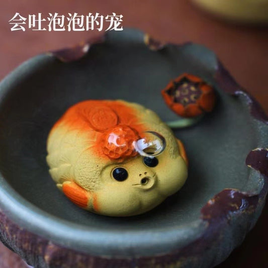Little Goldfish (小金鱼茶宠) Yixing Clay Tea Pet