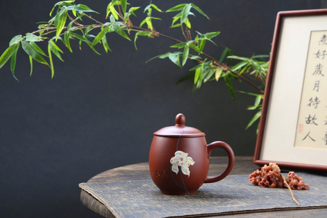 Lotus Flower（莲花紫砂盖杯） Yixing Clay Covered Cup 400ML
