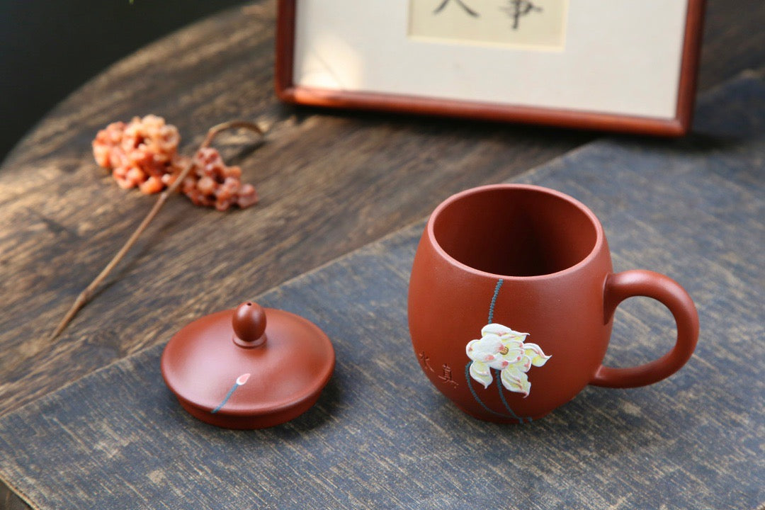 Lotus Flower（莲花紫砂盖杯） Yixing Clay Covered Cup 400ML