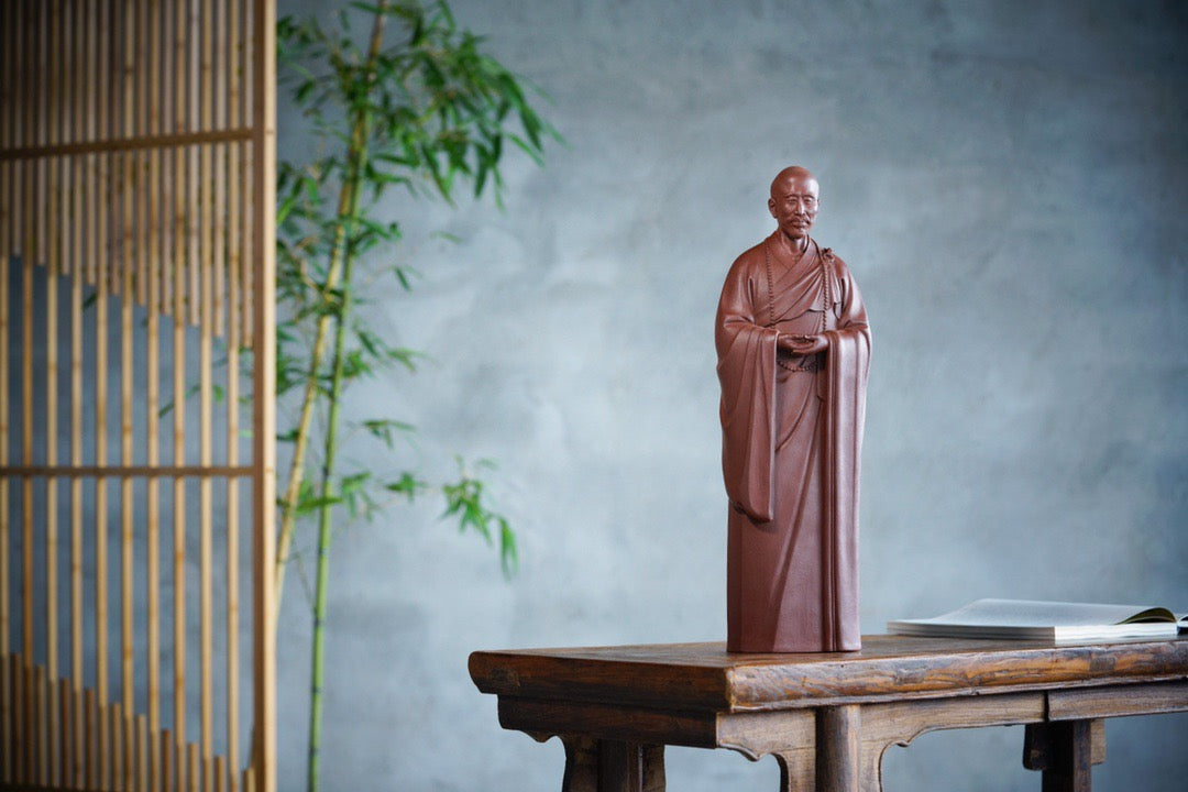 Master Hongyi Yixing Zisha Figurine (弘一法师雕塑摆件)