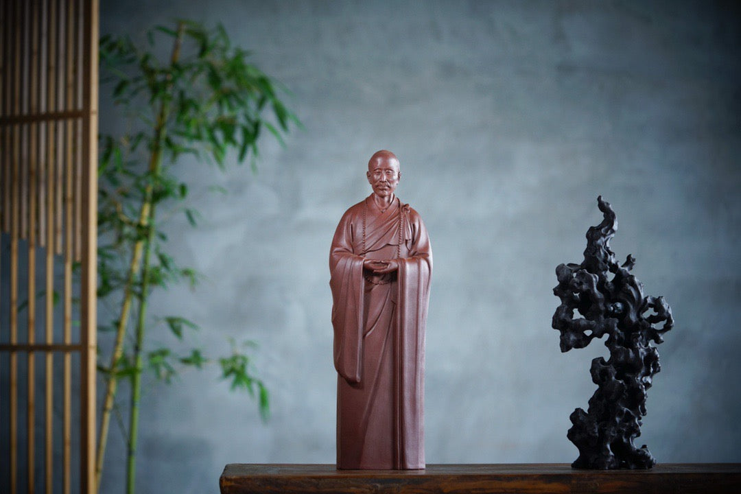 Master Hongyi Yixing Zisha Figurine (弘一法师雕塑摆件)