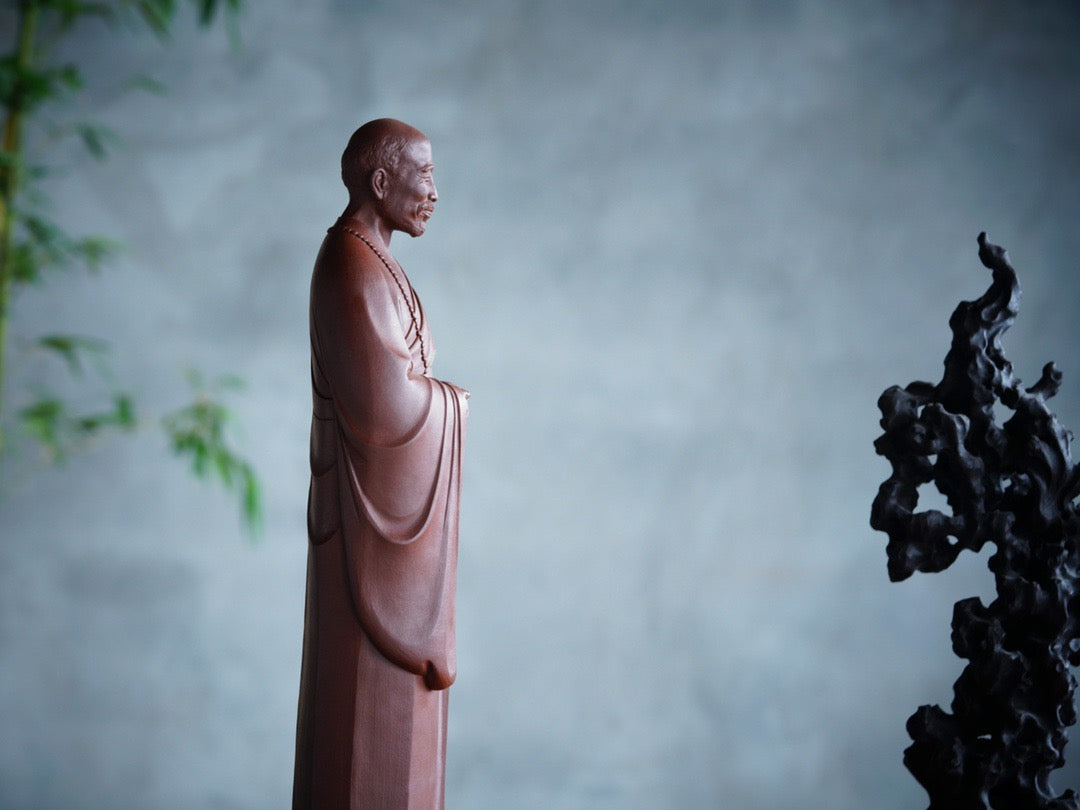 Master Hongyi Yixing Zisha Figurine (弘一法师雕塑摆件)