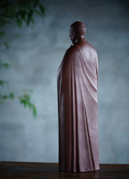 Master Hongyi Yixing Zisha Figurine (弘一法师雕塑摆件)