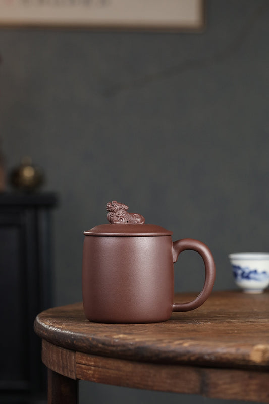 Qilin (麒麟盖杯) Yixing Zisha Covered Teacup 500ML