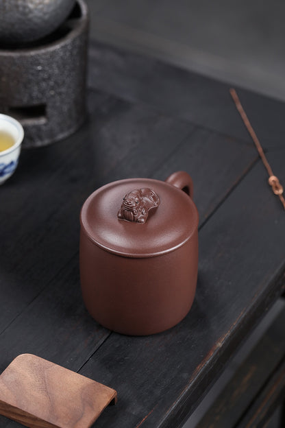 Qilin (麒麟盖杯) Yixing Zisha Covered Teacup 500ML