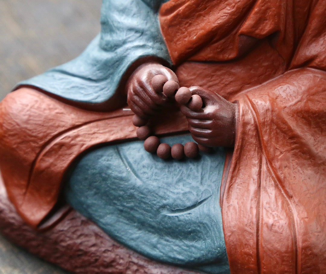 Yixing Zisha Sculpture of Master Hongyi (弘一法师 民国四僧之一)