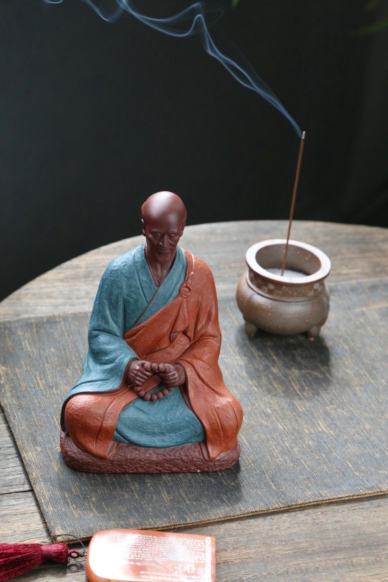 Yixing Zisha Sculpture of Master Hongyi (弘一法师 民国四僧之一)