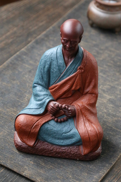 Yixing Zisha Sculpture of Master Hongyi (弘一法师 民国四僧之一)