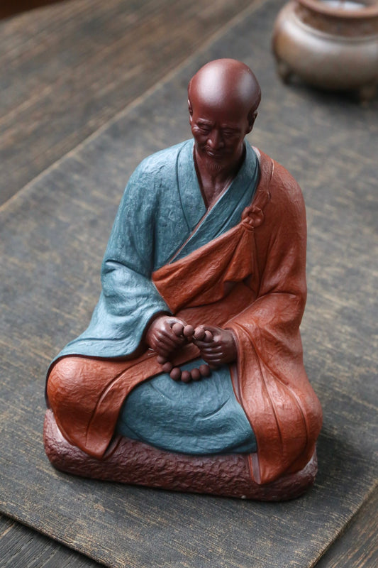 Yixing Zisha Sculpture of Master Hongyi (弘一法师 民国四僧之一)