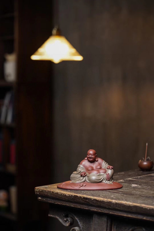 otus Land of Blessings – Maitreya Buddha (莲生福地弥勒佛摆件) Zisha Figurine