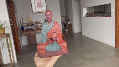 Yixing Zisha Sculpture of Master Hongyi (弘一法师 民国四僧之一)